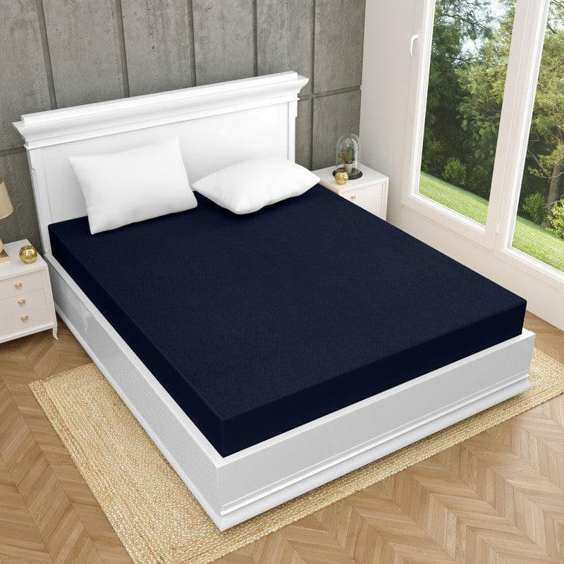 Buy Medina Waterproof Mattress Protector - Dark Blue Mattress Protector from Vaaree