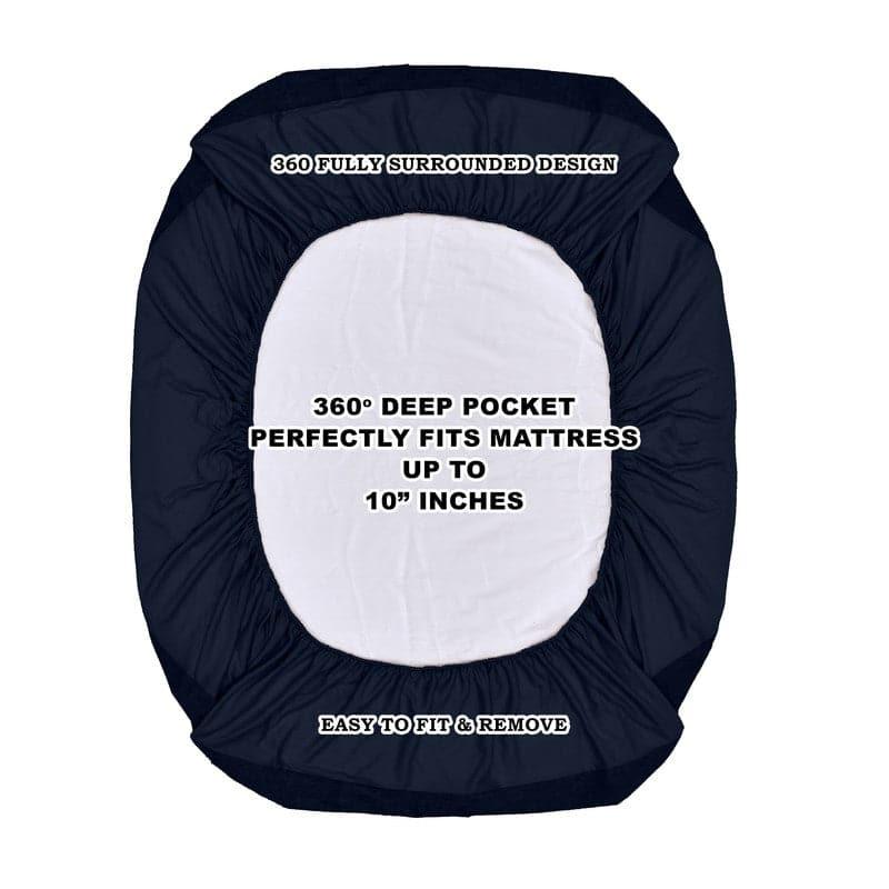 Buy Mattress Protector - Medina Waterproof Mattress Protector - Dark Blue at Vaaree online