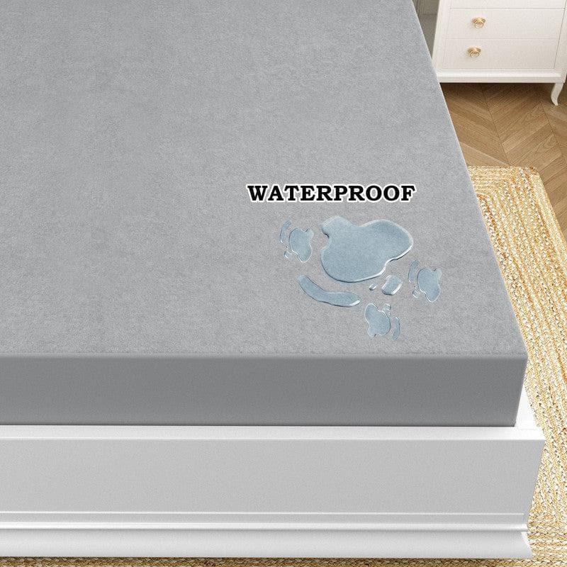 Buy Medina Waterproof Mattress Protector - Grey Mattress Protector from Vaaree