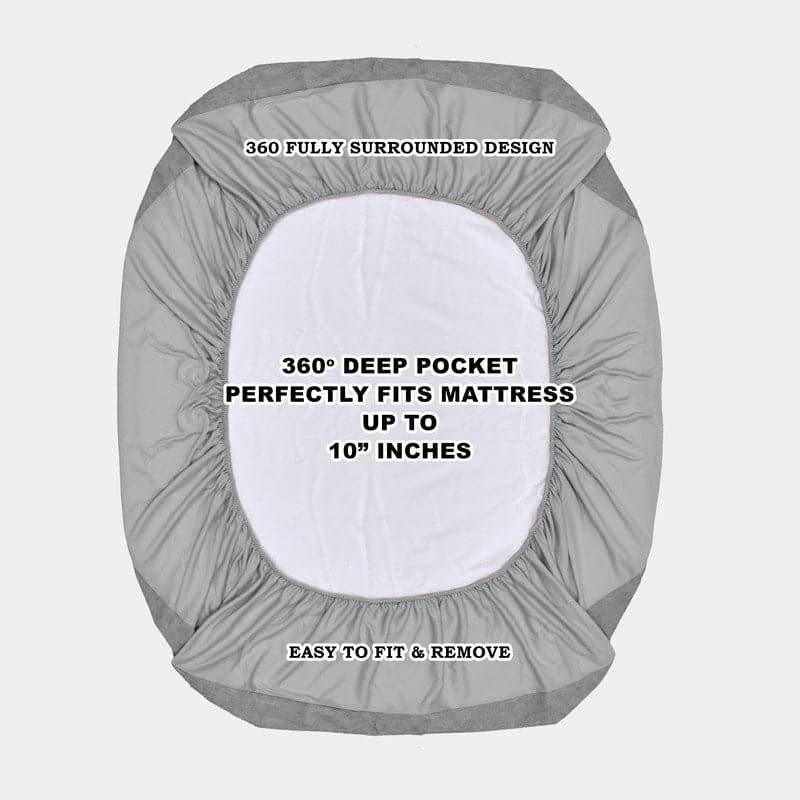 Buy Mattress Protector - Medina Waterproof Mattress Protector - Grey at Vaaree online