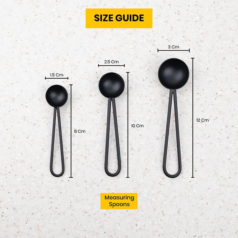 Kitchen Tools & Gadgets - Jimo Measuring Spoon (Black) - Set Of Three