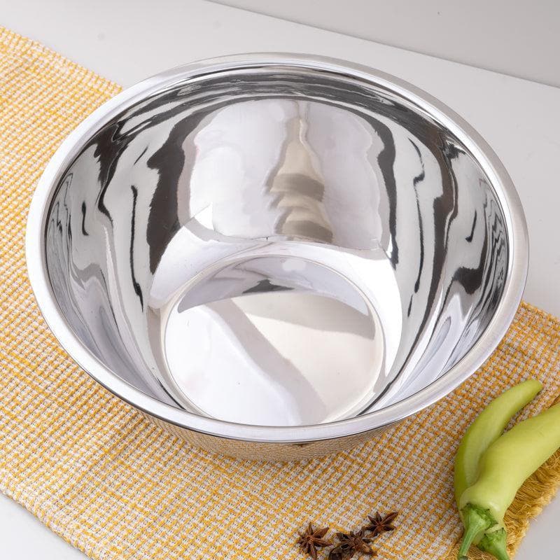 Buy Circular Steel Mixing Bowl (1250 ML) - Set Of Two Mixing Bowls from Vaaree