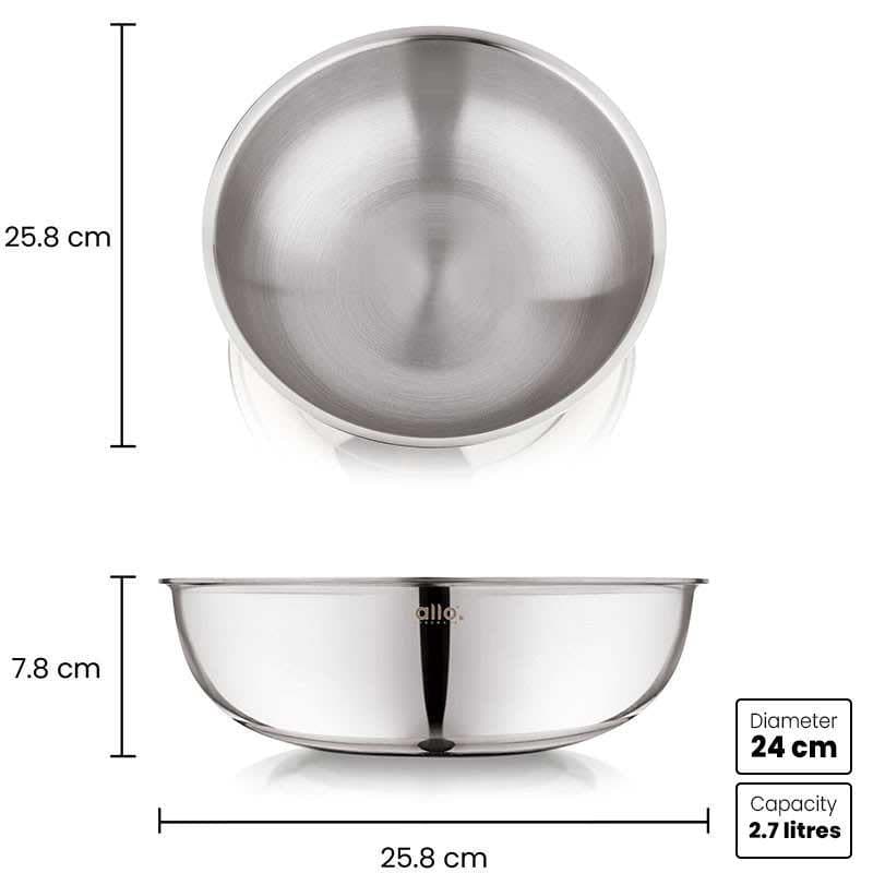 Mixing Bowl - Tobie Stainless Steel Bowl - 2700 ML