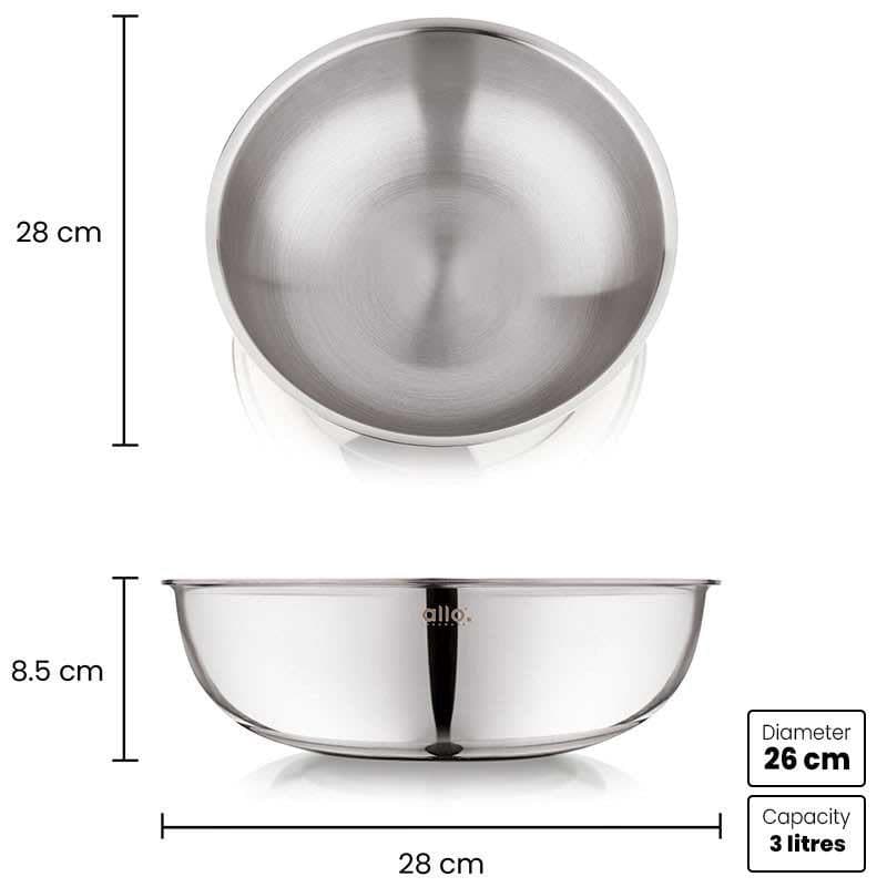 Mixing Bowl - Tobie Stainless Steel Bowl - 3000 ML