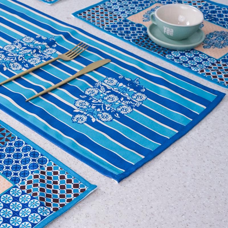 Buy Indigo Imal Table Runner & Placemat - Five Piece Set Table Linen Set from Vaaree