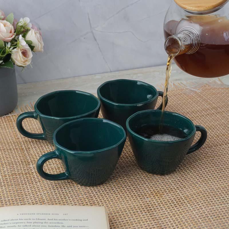 Buy Addie Sea Green Mug (250 ML) - Set Of Four Mug & Tea Cup from Vaaree