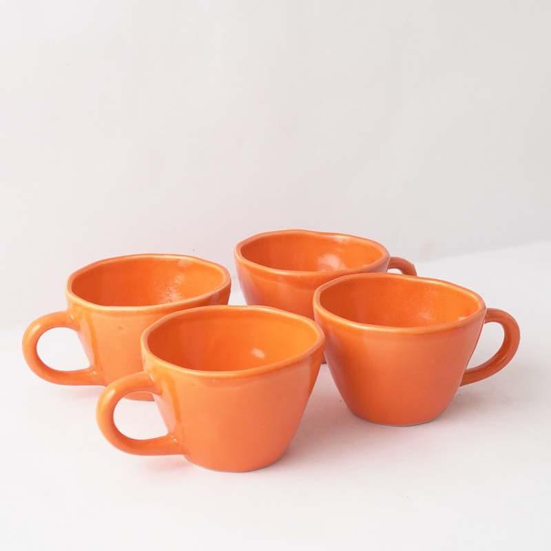 Buy Addie Vermilion Mug (250 ML) - Set Of Four Mug & Tea Cup from Vaaree