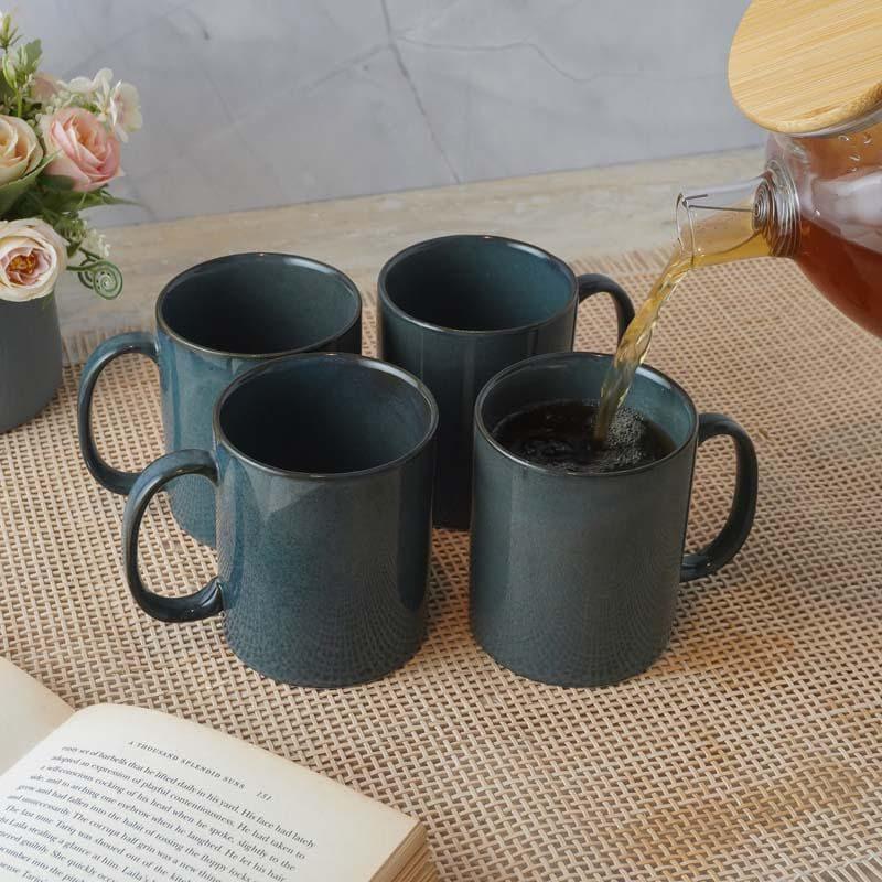 Buy Akoosh Dark Green Mug (400 ML) - Set Of Four Mug & Tea Cup from Vaaree