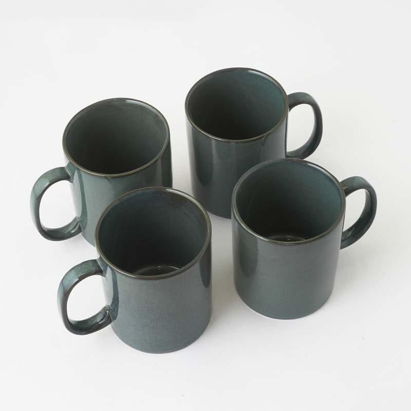 Buy Akoosh Dark Green Mug (400 ML) - Set Of Four Mug & Tea Cup from Vaaree