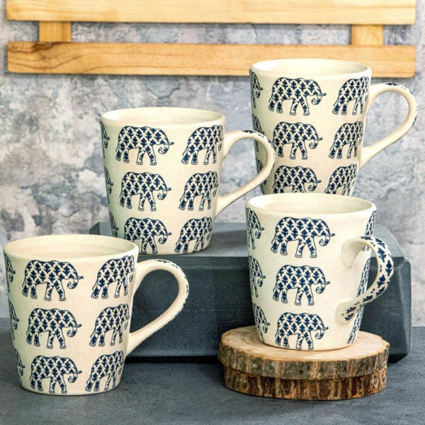 Mug & Tea Cup - Ambari Ethnic Mug (310 ML) - Set Of Four