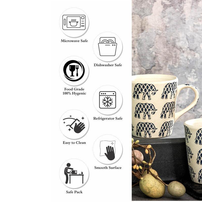 Buy Ambari Ethnic Mug (310 ML) - Set Of Two Mug & Tea Cup from Vaaree