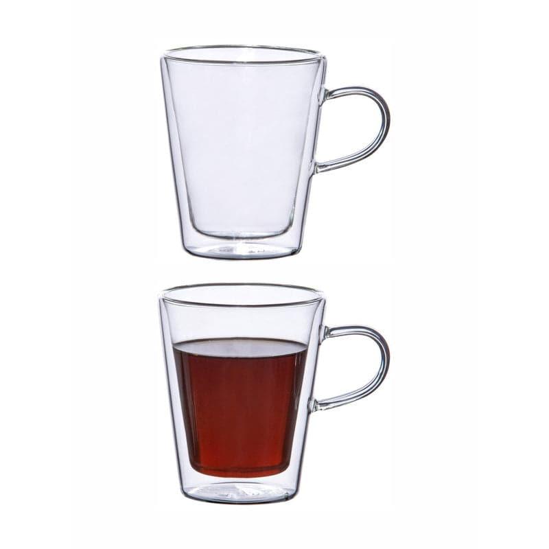 Buy Arona Glass Mug (250 ML) - Set Of Two Mug & Tea Cup from Vaaree