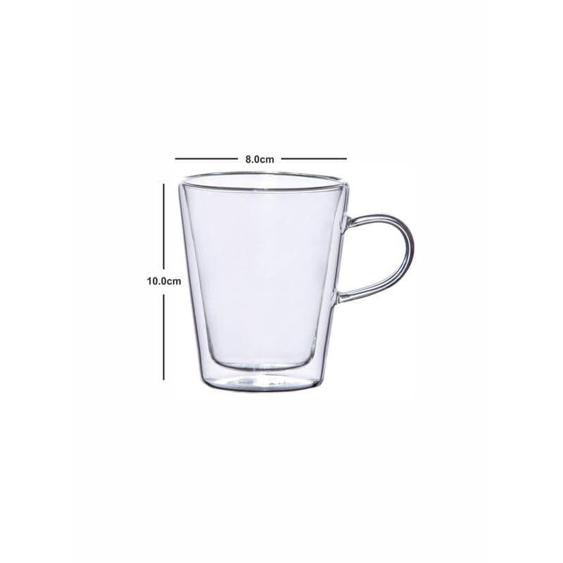 Buy Arona Glass Mug (250 ML) - Set Of Two Mug & Tea Cup from Vaaree