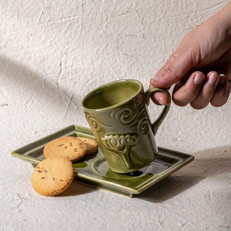 Buy Arora Serveware Combo (Olive) - Four Piece Set Mug & Tea Cup from Vaaree