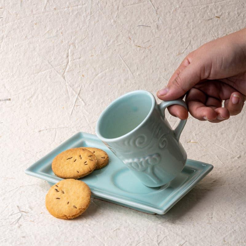 Buy Arora Serveware Combo (Sky Blue) - Four Piece Set Mug & Tea Cup from Vaaree