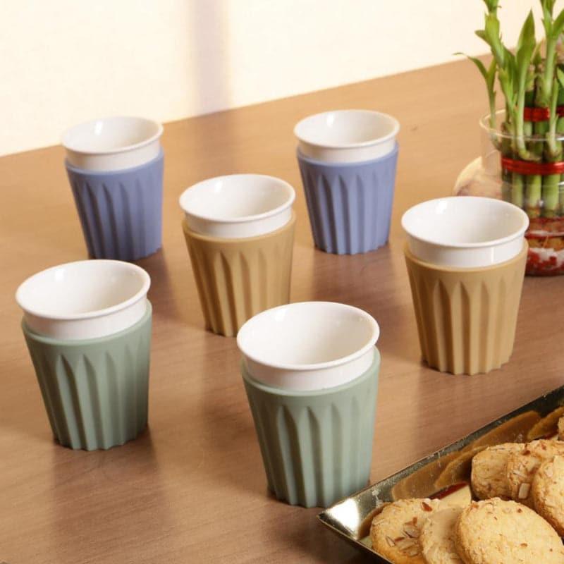 Buy Ashko Sculpt Mug (130 ML) - Set Of Six Mug & Tea Cup from Vaaree