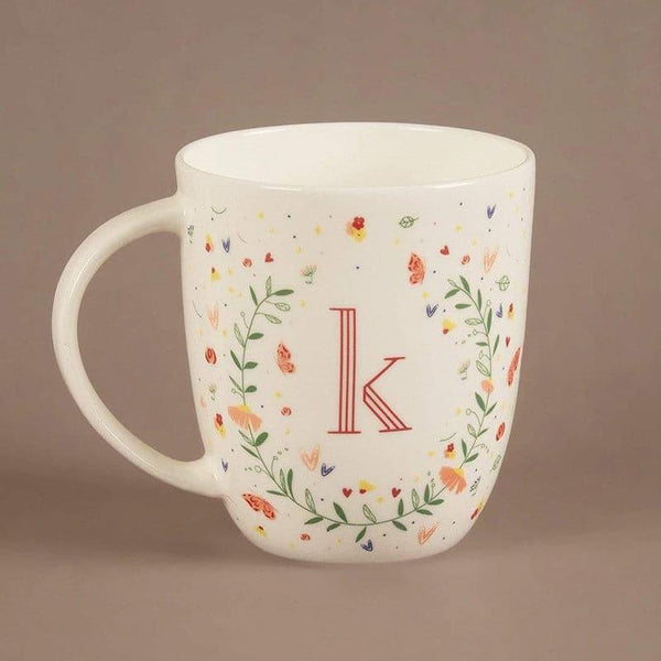 Mug & Tea Cup - Butterfly Monogram Mug (A To Z) - K
