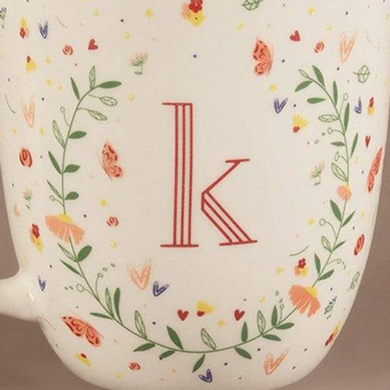 Buy Butterfly Monogram Mug (A To Z) - K Mug & Tea Cup from Vaaree