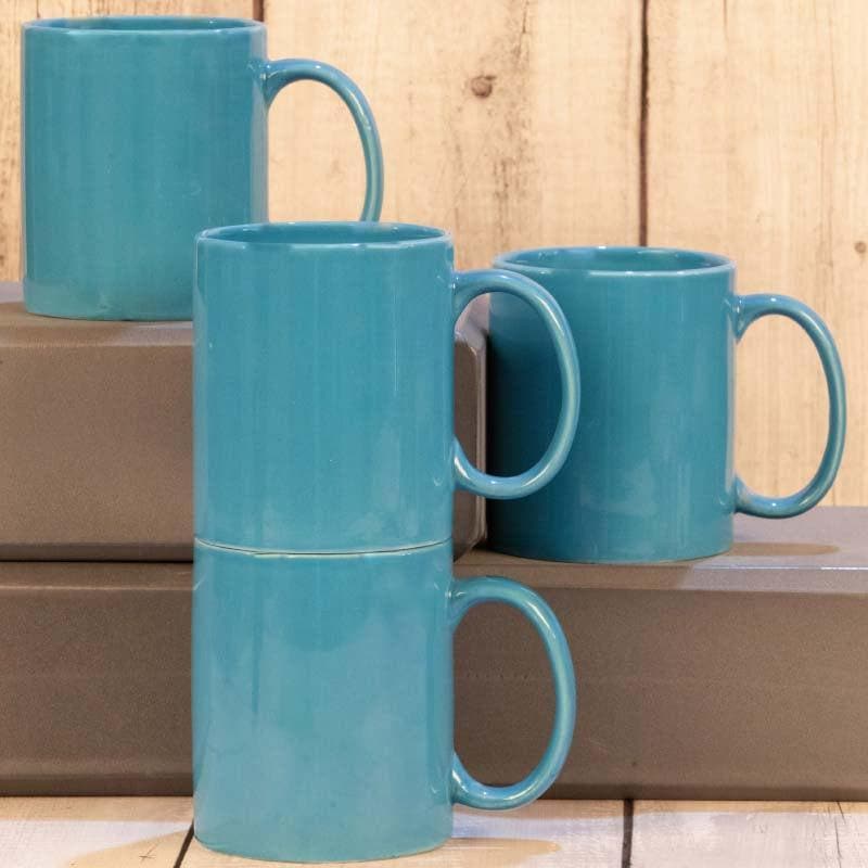 Buy Call Me Ceramic (Blue) - Set Of Four Mug & Tea Cup from Vaaree