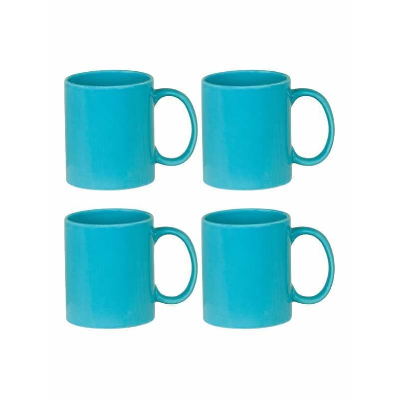 Buy Call Me Ceramic (Blue) - Set Of Four Mug & Tea Cup from Vaaree