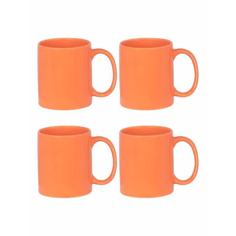 Buy Call Me Ceramic Mug (Orange) - Set Of Four Mug & Tea Cup from Vaaree