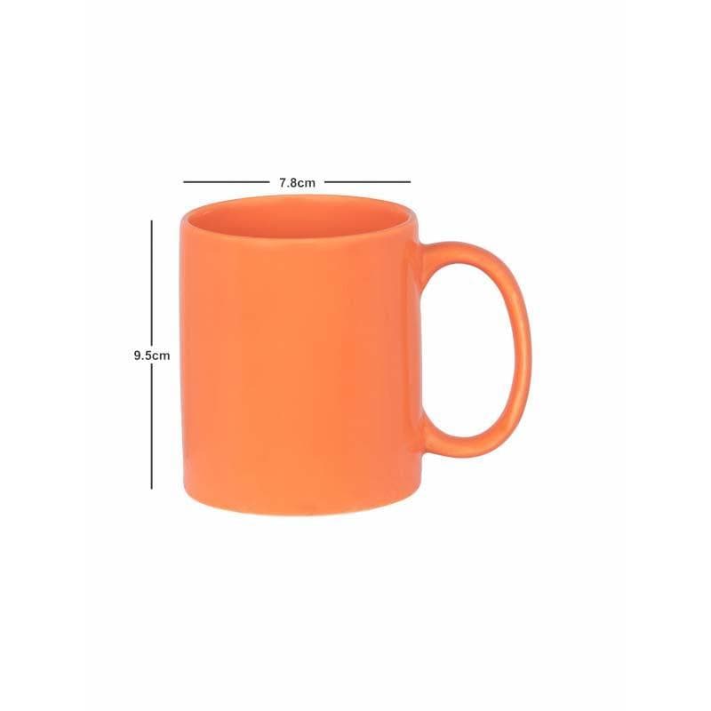 Buy Call Me Ceramic Mug (Orange) - Set Of Four Mug & Tea Cup from Vaaree