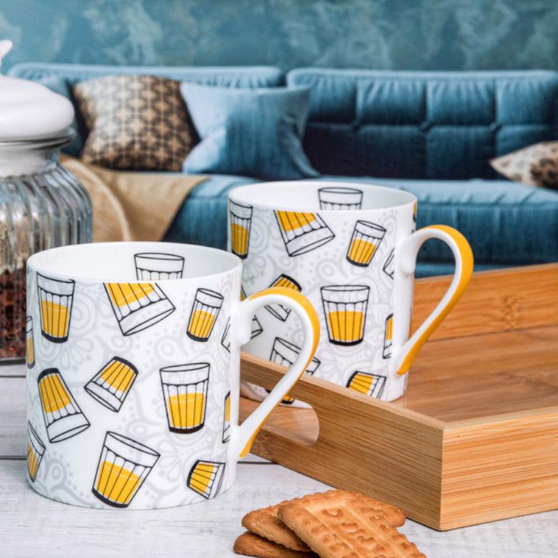 Buy Chai Spin Mug (320 ML) - Set Of Two Mug & Tea Cup from Vaaree