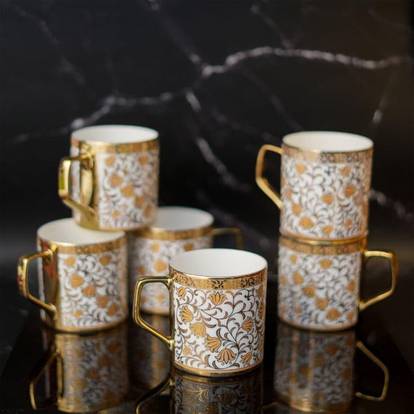 Mug & Tea Cup - Chroma Luxe Mug (180 ML) - Set Of Six