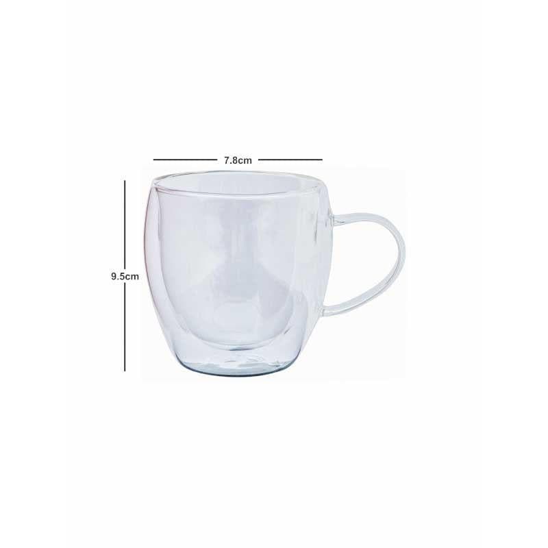 Buy Mug & Tea Cup - Cooltrex Glass Mug (Round) - Set Of Two at Vaaree online