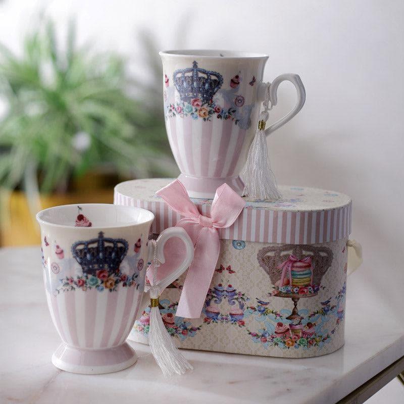 Buy Crown Call Mug (350 ML) - Set Of Two Mug & Tea Cup from Vaaree