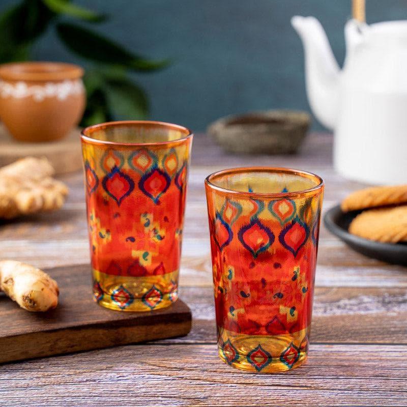 Buy Dazzling Ikat Chai Glass - Set of Two Mug & Tea Cup from Vaaree