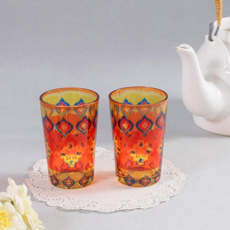 Mug & Tea Cup - Dazzling Ikat Chai Glass - Set of Two