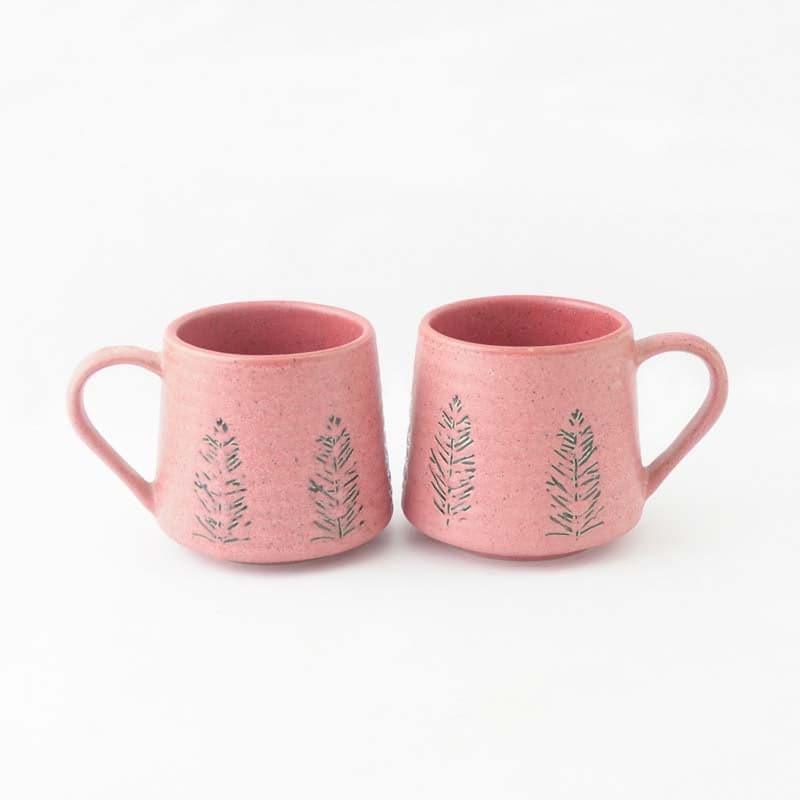 Buy Dinah Ceramic Mug (300 ML) - Set Of Two Mug & Tea Cup from Vaaree