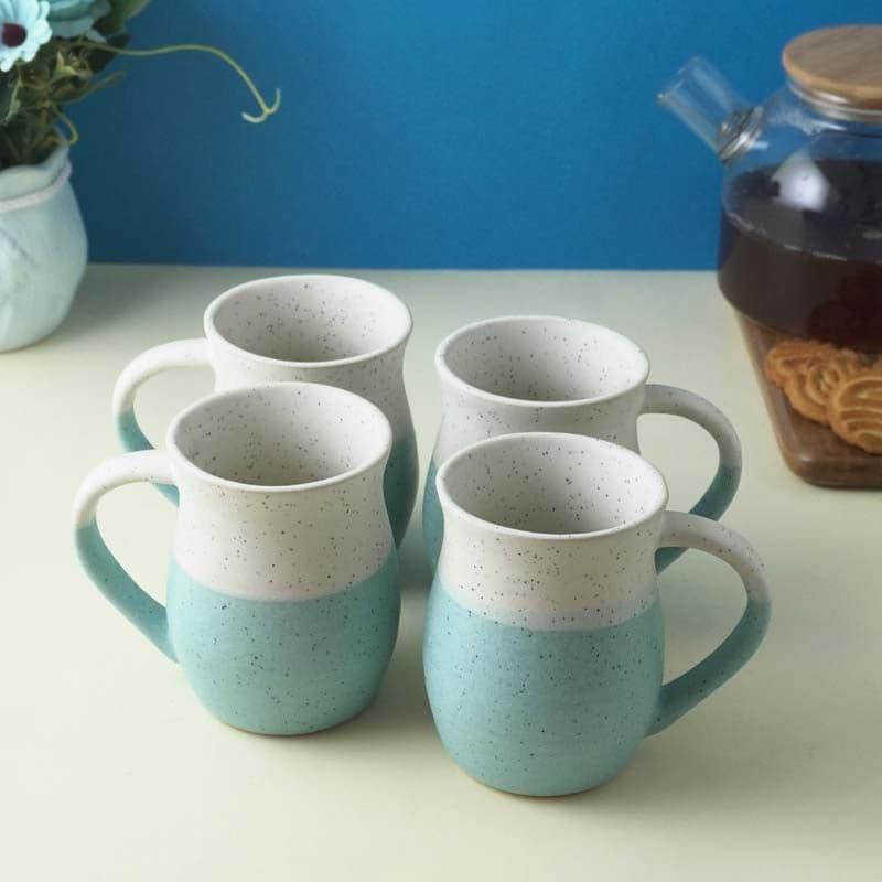 Buy Dual Bliss Blue Mug (400 ML) - Set Of Four Mug & Tea Cup from Vaaree