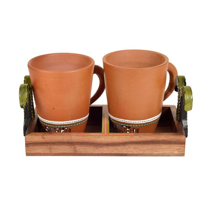 Mug & Tea Cup - Earth Essence Mug With Tray - Set Of Two