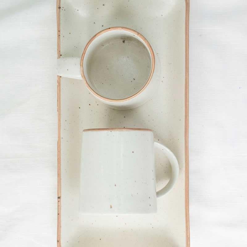 Buy Earthy Elegance Mug & Tray - Three Piece Set Mug & Tea Cup from Vaaree