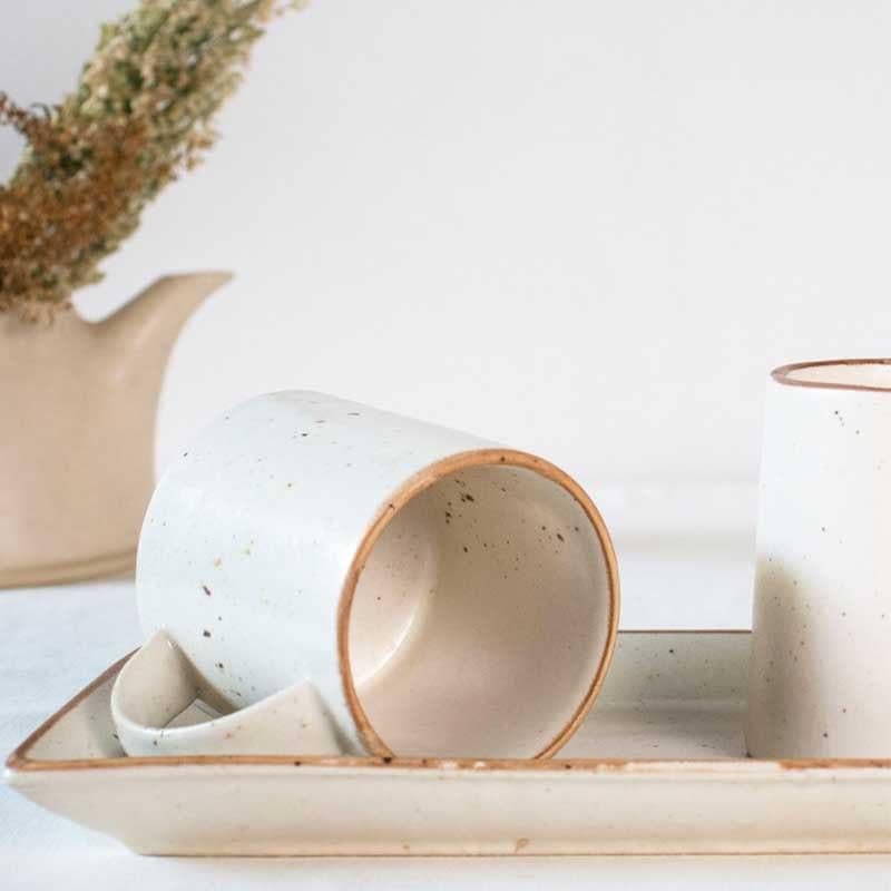 Mug & Tea Cup - Earthy Elegance Mug & Tray - Three Piece Set