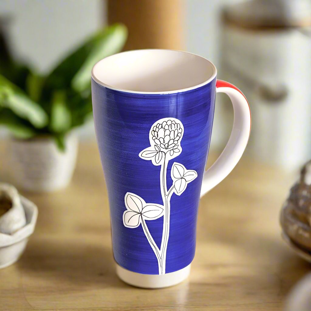 Buy Electric Azure Mug - Flower Mug & Tea Cup from Vaaree