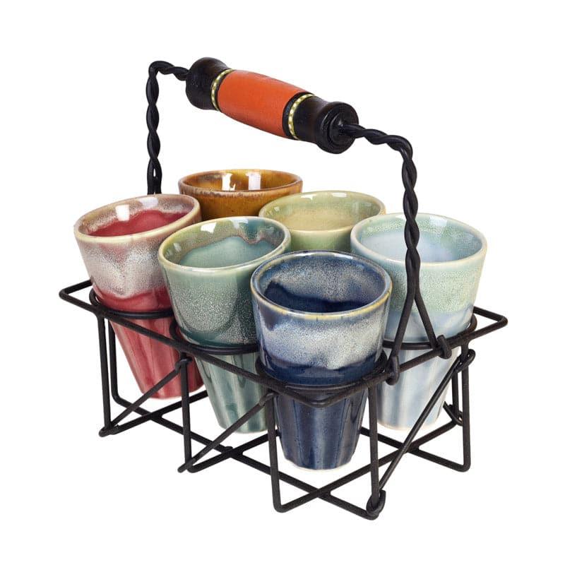 Mug & Tea Cup - Esthera Chai Glass With Carrier