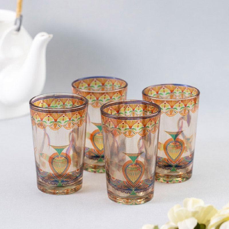 Mug & Tea Cup - Ethnic parade Chai Glass - Set Of Four