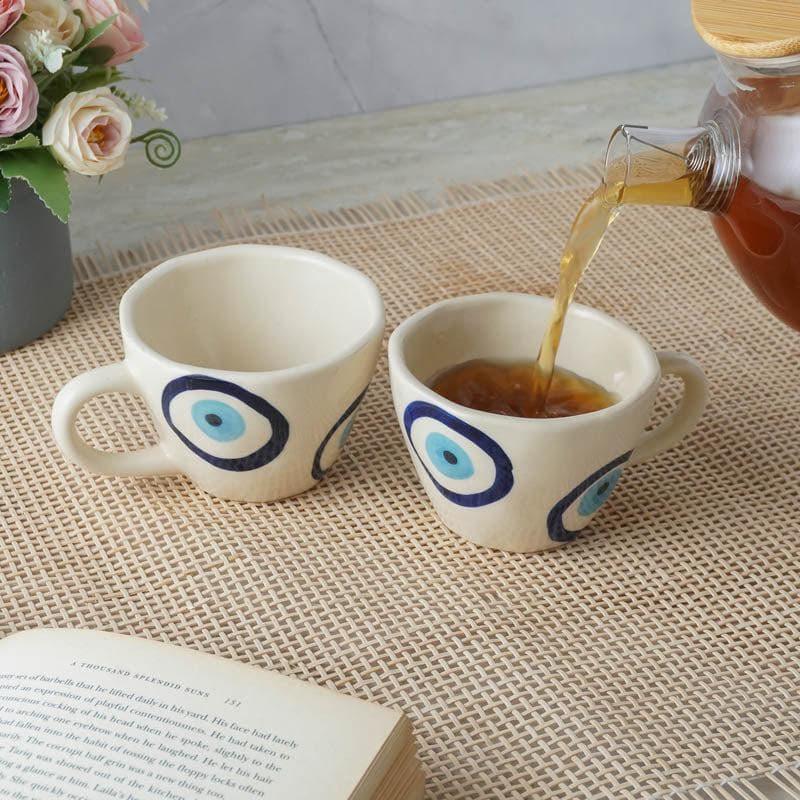 Buy Evil Eye Mug - Set Of Two Mug & Tea Cup from Vaaree