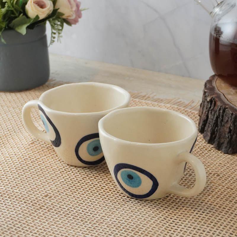 Buy Evil Eye Mug - Set Of Two Mug & Tea Cup from Vaaree