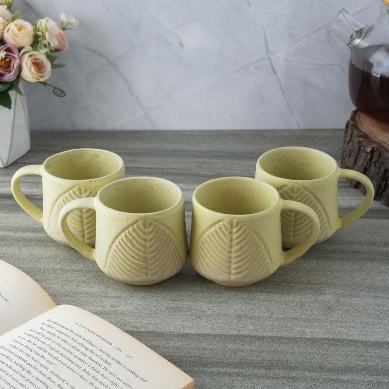 Buy Feuille Lime Mug (200 ML) - Set Of Four Mug & Tea Cup from Vaaree