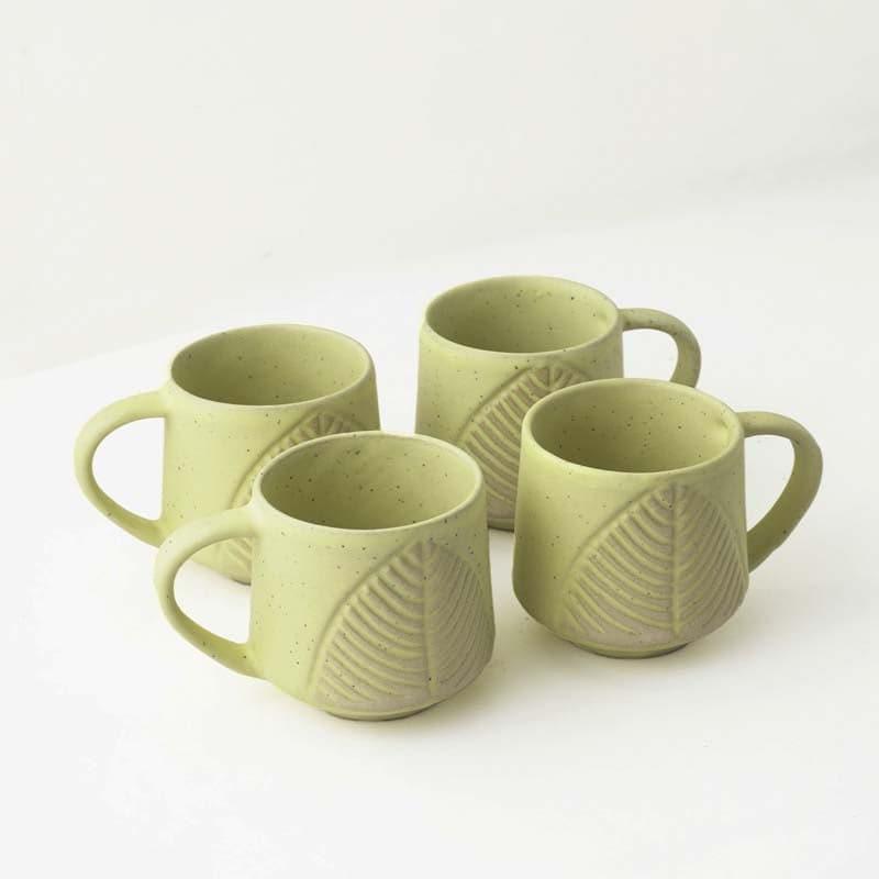 Buy Feuille Lime Mug (200 ML) - Set Of Four Mug & Tea Cup from Vaaree