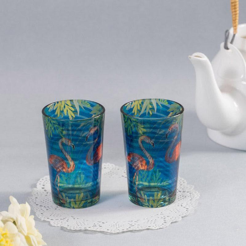 Mug & Tea Cup - Flamingo Shore Chai Glass - Set Of Two