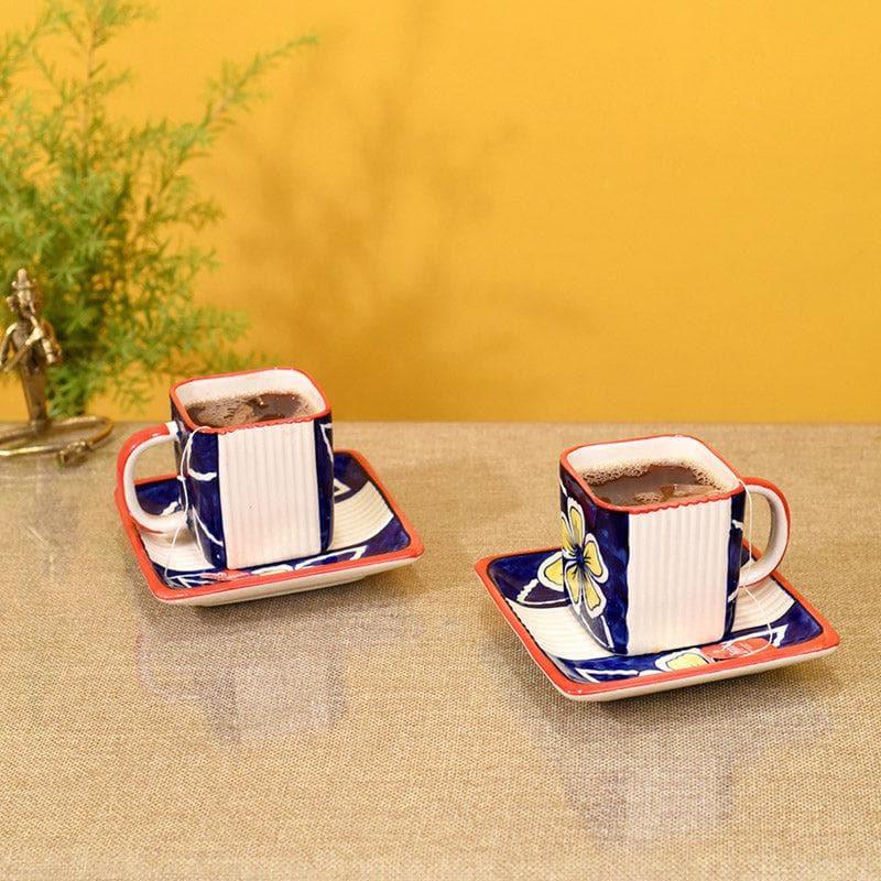 Buy Floral Ecstacy Cup & Saucer- Set Of Two Mug & Tea Cup from Vaaree