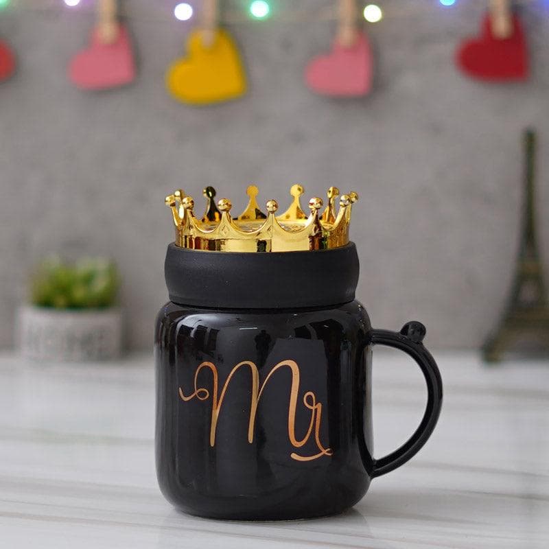 Buy For My King Valentine Mug - Black Mug & Tea Cup from Vaaree