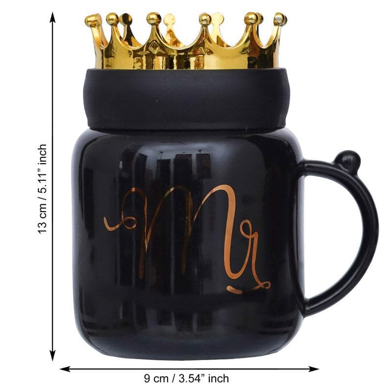 Buy For My King Valentine Mug - Black Mug & Tea Cup from Vaaree