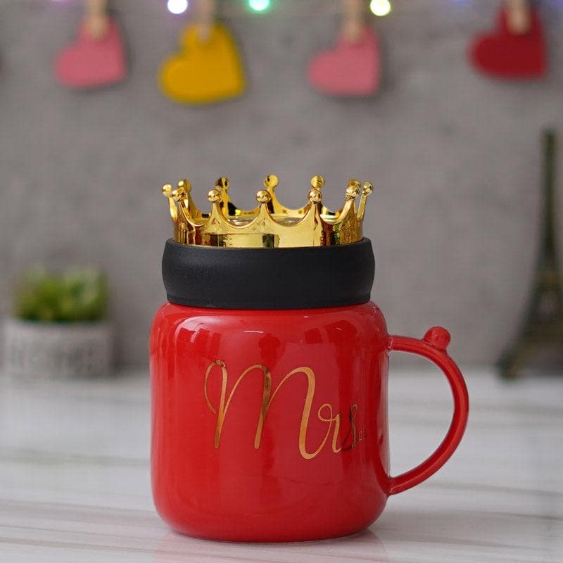 Buy For My Queen Valentine Mug - Red Mug & Tea Cup from Vaaree