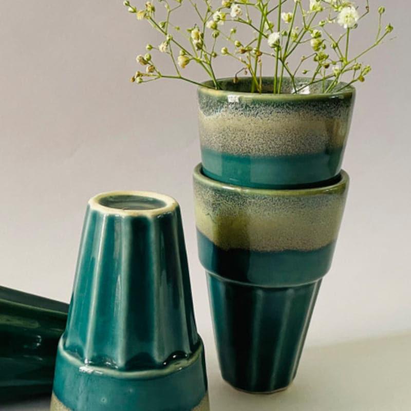 Mug & Tea Cup - Hebe Ceramic Khullad (Teal) - 150 ML
